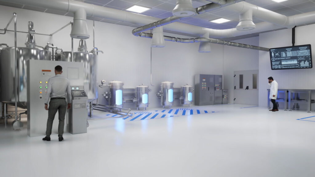 3D Visualisierung von Bioreaktoren mit Stellantrieben von Endress + Hauser