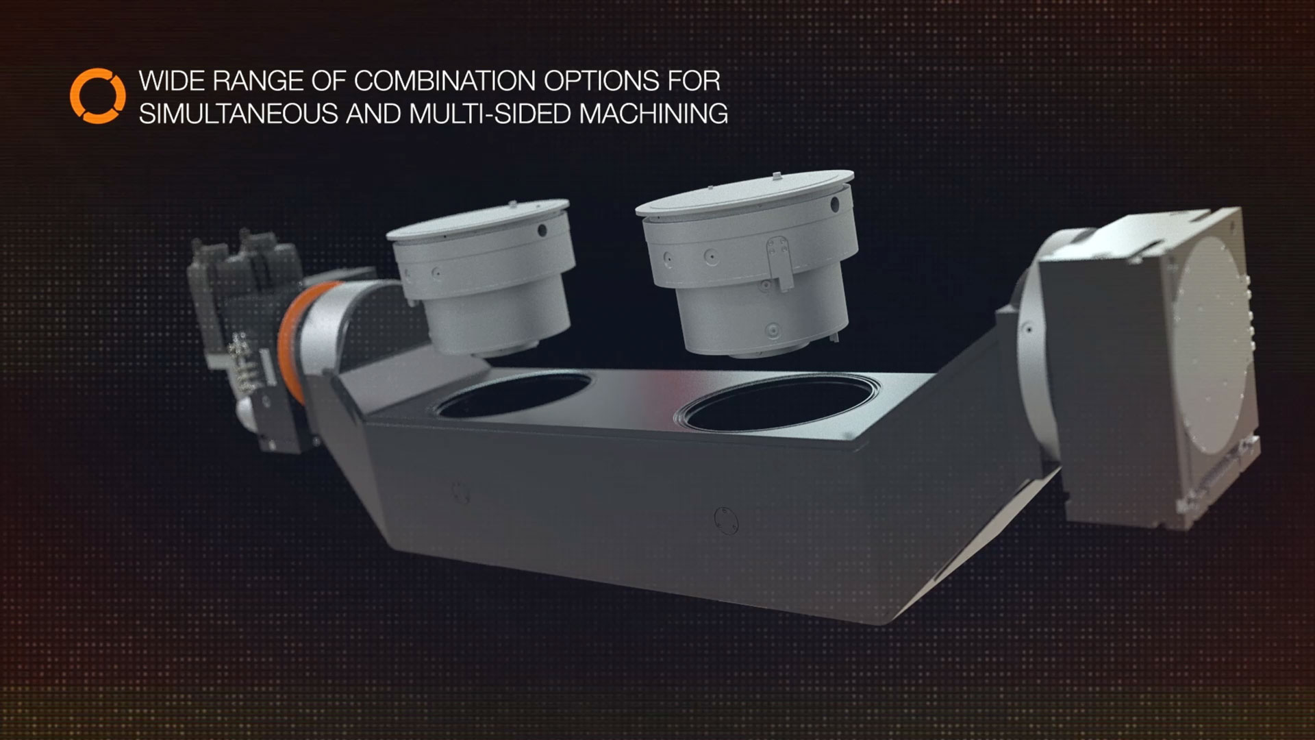 3D Animation der Kombinations Möglichkeiten des FibroMod Rundtischs von Läpple