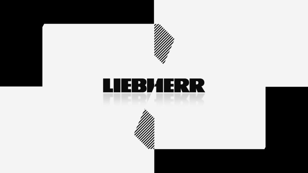 Screenshot aus dem Corporate Video von Liebherr zeigt das Logo von Liebherr