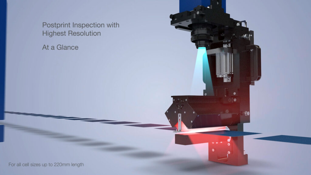 3D Animation einerNahaufnahme einer PV Prüfanlage von Vitronic