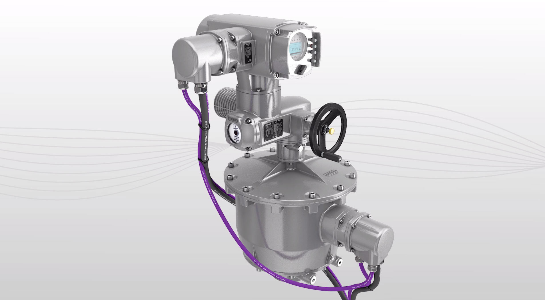 3D Animation eines Stellenantriebs von Auma