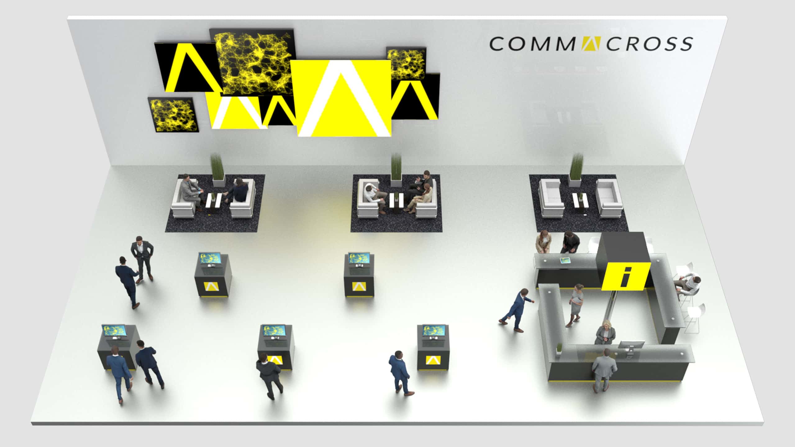 Virtueller, interaktiver Messestand von commalive.