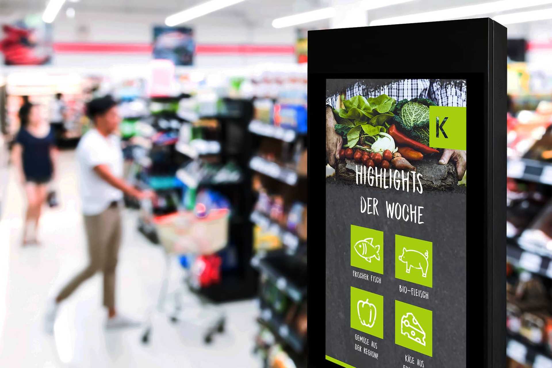 Digital Signage Display für den EInzelhandel von commalive