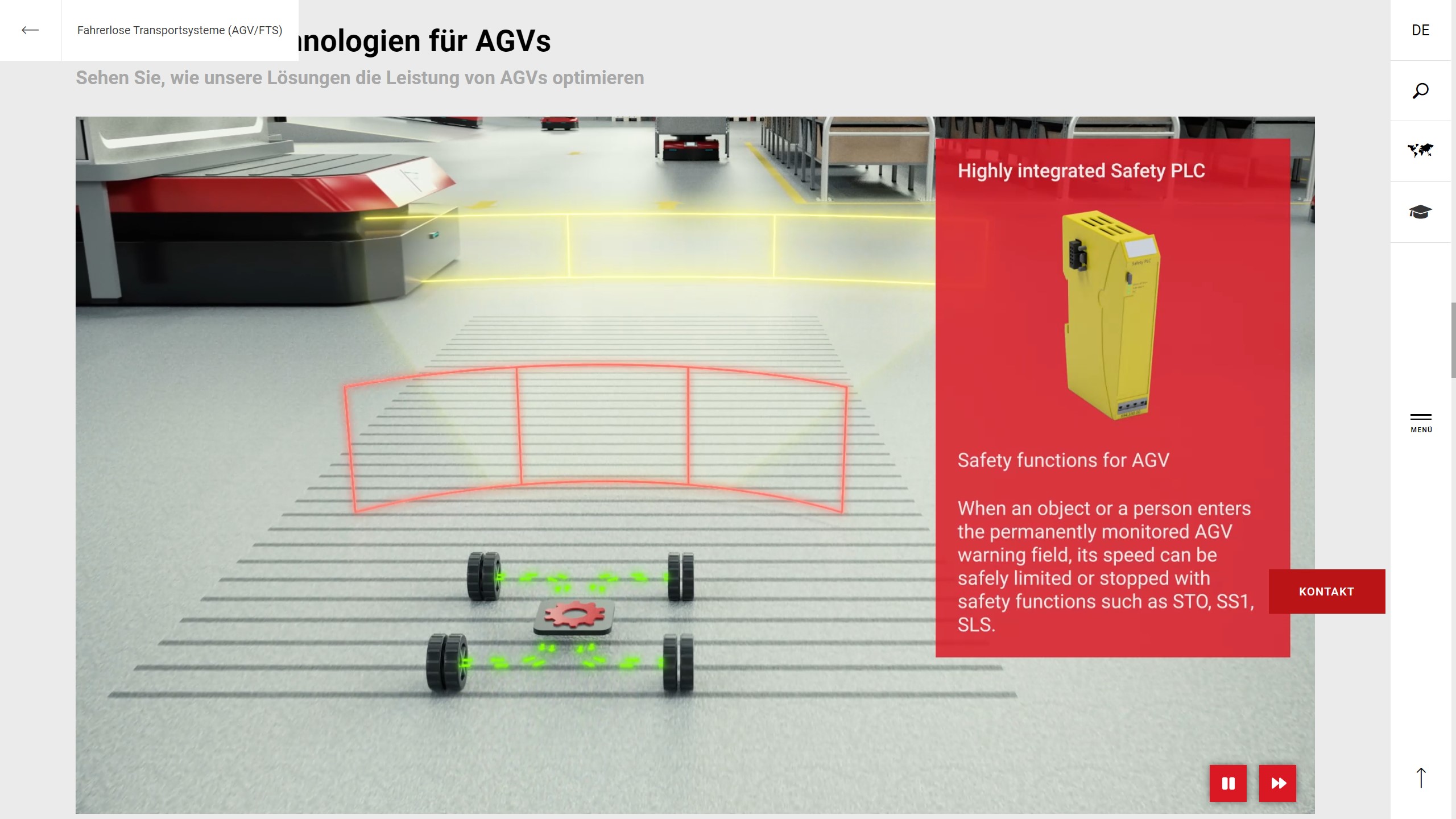 3D Anwendung von Kendrion mit 3D-Produktvorstellung des Safety Break Features