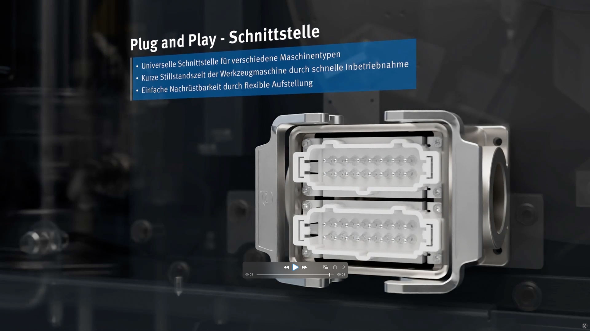 Animierte Schnittansicht einer Komponente einer Kühlschmiermittel Maschine von Knoll