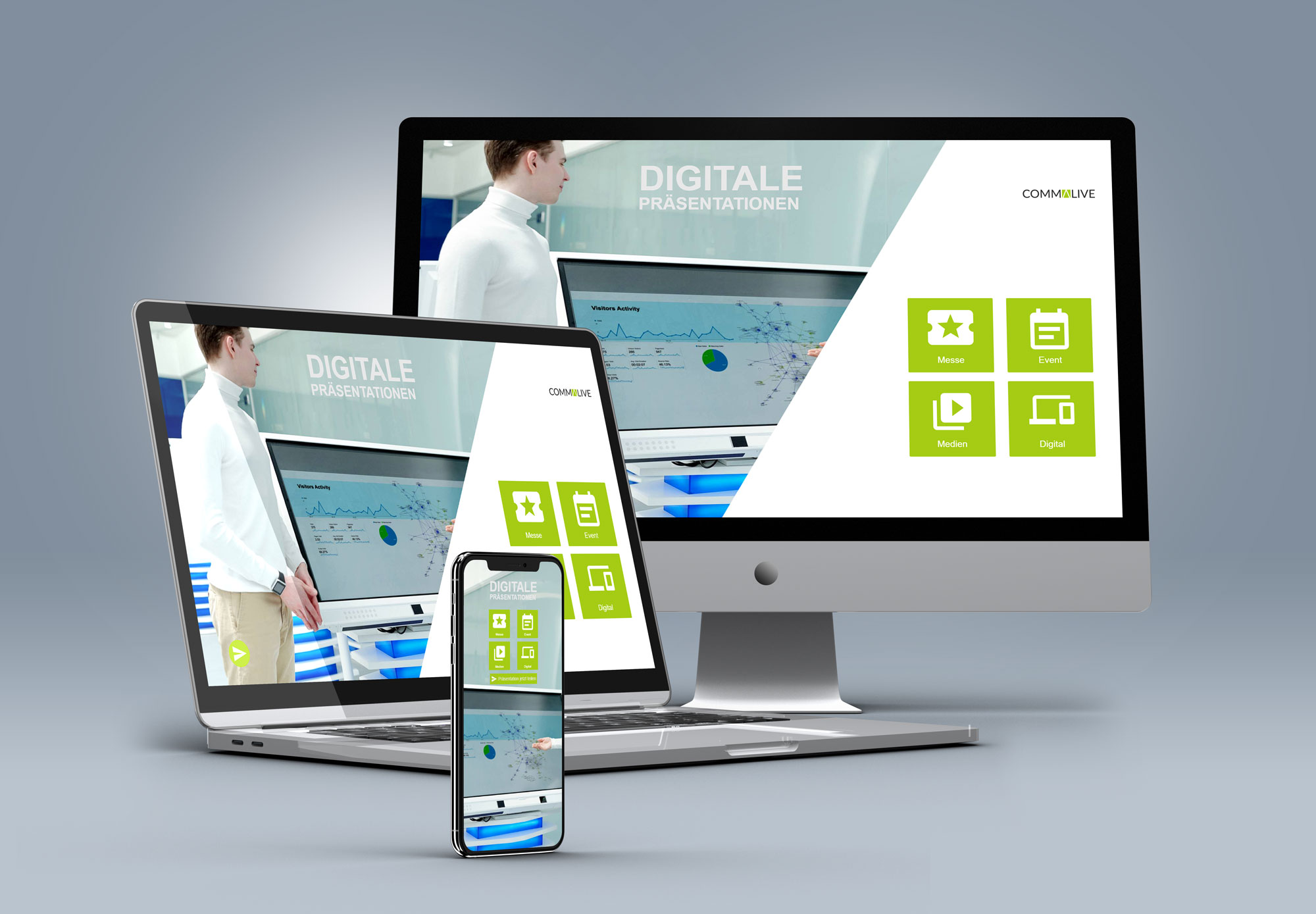 Präsentations-App von commalive - die Multi-Device-Lösung!