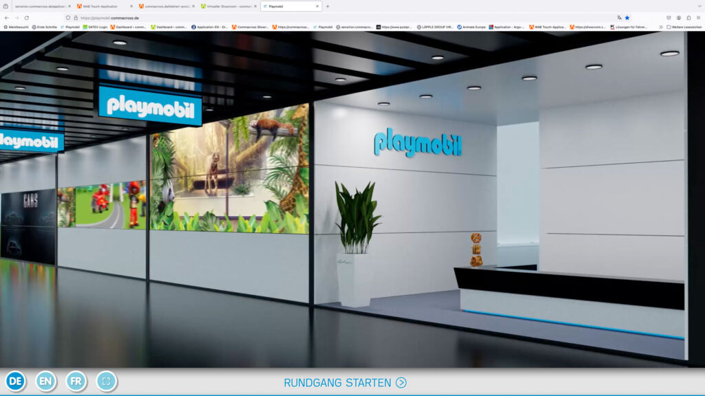 playmobil virtueller showroom empfang-commalive